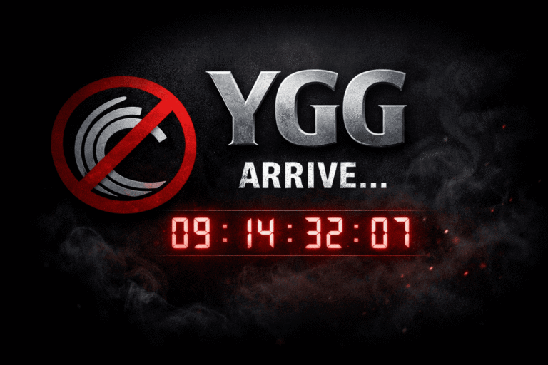 Nouvelle adresse ygg.guru associée à YggTorrent avec le message YGG arrive
